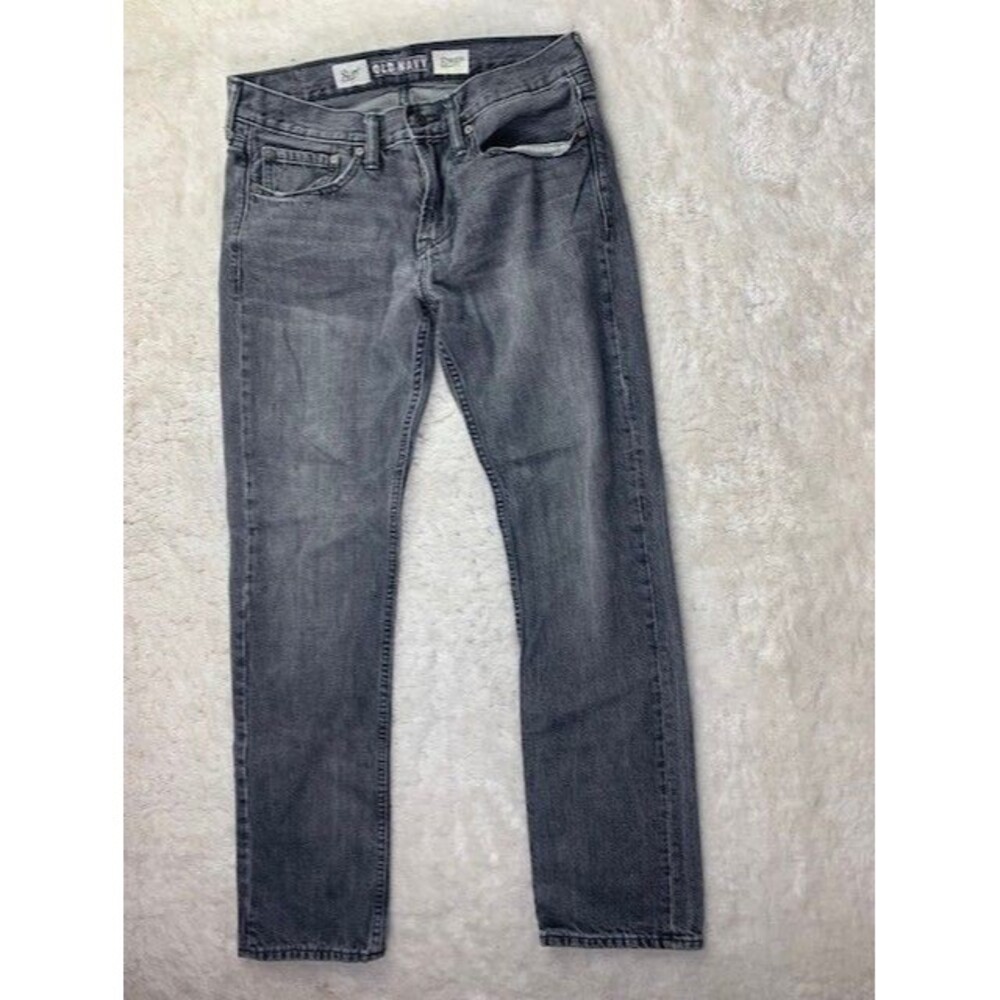 Old Navy Size 32x32 Mens Jeans Gray Extroit Cotton (Actual Inseam 30.5)
